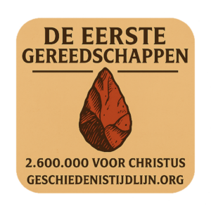 De eerste technologische ontwikkeling ooit door de mensheid gedaan. Gereedschappen. In de prehistorie.