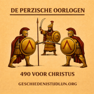 Griekse stadstaten stoppen de Perzische expansie; het idee van 'Europa' ontstaat.