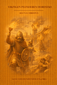 Vikingen plunderen Dorestad 863 na Christus aan de rijn Wijk bij Duurstede noormannen